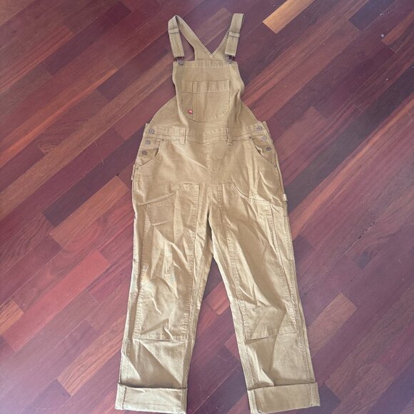 NWOT - Dickies Women's Relaxed Fit Bib Overalls - Rinsed Brown Duck - Picture 4 of 7